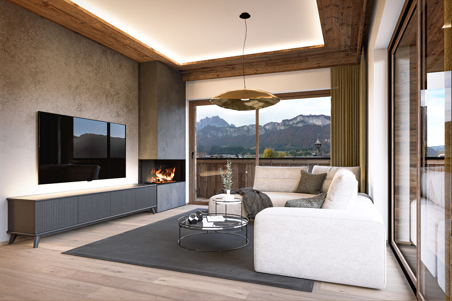 Visualisierung wohn- und essbereich