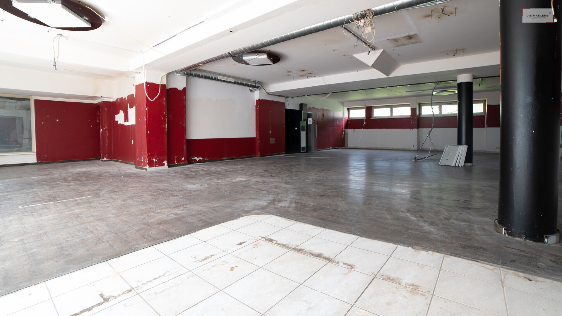 Immobilien geschäftsfläche innenansicht