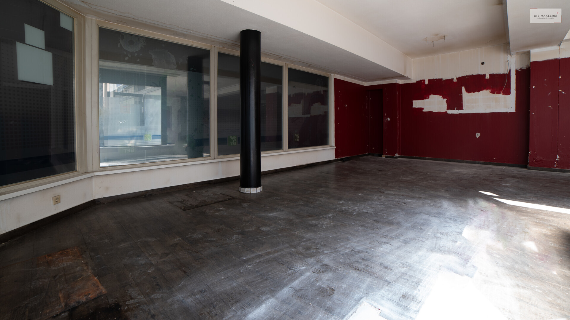 Immobilien geschäftsfläche innenansicht büro